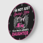 Lkw-Tochter: Mehr als Daddy's Girl Große Wanduhr (Winkel)