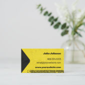 Lkw-Tracks Schwarz-Gelb-Visitenkarte Visitenkarte (Stehend Vorderseite)