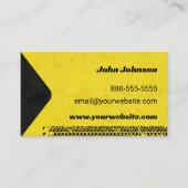 Lkw-Tracks Schwarz-Gelb-Visitenkarte Visitenkarte (Vorderseite)