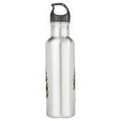 Lkw-Tragebaum und Tiere & Bäume Edelstahlflasche (Rückseite)