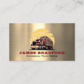 LKW Transport Metal Log Trucker Visitenkarte (Vorderseite)