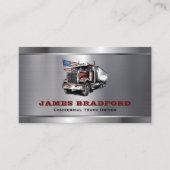 LKW Transport Metal Log Trucker Visitenkarte (Vorderseite)