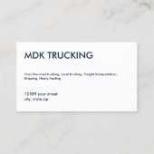 LKW-Transport Visitenkarte (Rückseite)