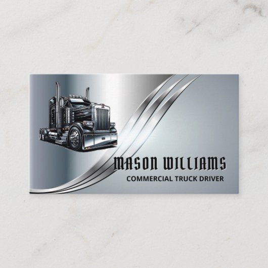 LKW-Transportunternehmen Metal Visitenkarte (Vorderseite)