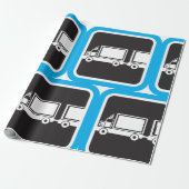 LKW und Anhänger Geschenkpapier (Ungerollt)