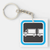 LKW und Anhänger Schlüsselanhänger (Vorderseite)