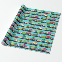 Lkw und Autos Kids Transportation Wrapping Paper