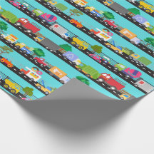 Lkw und Autos Kids Transportation Wrapping Paper