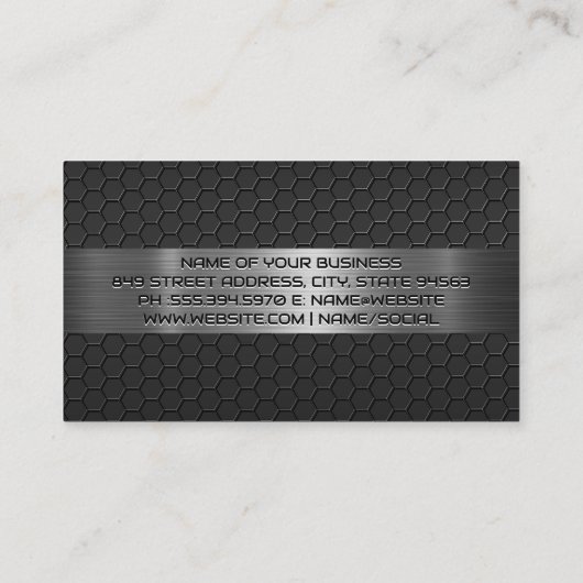 Lkw und Kolben | Steel Industrial Visitenkarte (Rückseite)