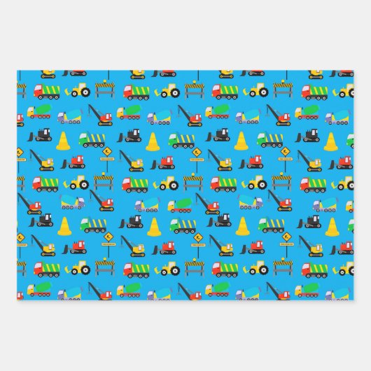 Lkw- und Zugpapier Geschenkpapier Set (Vorderseite)