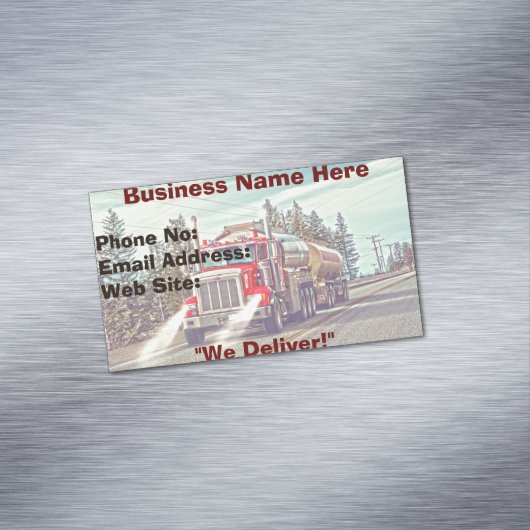 LKW-Unternehmen liefern Biz-Karten Magnetische Visitenkarte (Beispiel)
