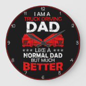 Lkw-Vater: Wie normal, aber besser Große Wanduhr (Vorderseite)