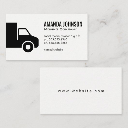 LKW VISITENKARTE (Vorne/Hinten)