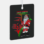 LKW Weihnachten - Dieser Weihnachtsmann fährt eine Ornament Aus Metall (Vorderseite Rechts)