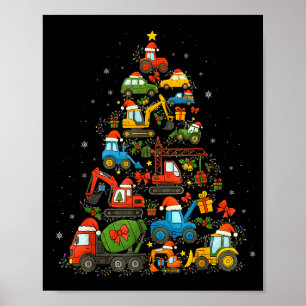 LKW-Weihnachtsbaum-Autos Lustige Weihnachten Poster