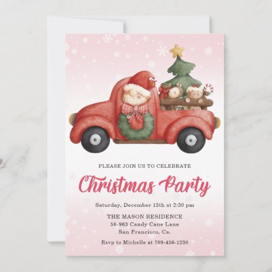 LKW-Weihnachtsgebäck Einladung (Vorderseite)