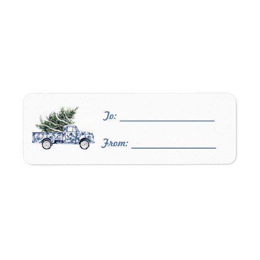 LKW Weiß Blau Weihnachtsbaum (Vorne)
