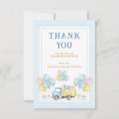 LKW zum ersten Geburtstag eines Jungen Dankeskarte (Vorderseite)