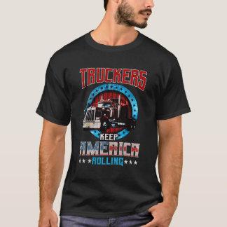 LKWer Geschenke Trailer 18 Wheeler America R T-Shirt