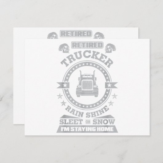 LKWer Rain Shine Sleet oder Schnee Ich bin Stayi (Vorne/Hinten)