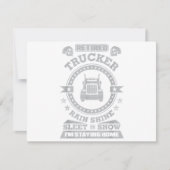 LKWer Rain Shine Sleet oder Schnee Ich bin Stayi Einladung (Vorderseite)