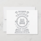 LKWer Rain Shine Sleet oder Schnee Ich bin Stayi Einladung (Rückseite)