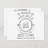 LKWer Rain Shine Sleet oder Schnee Ich bin Stayi Einladung (Vorne/Hinten)