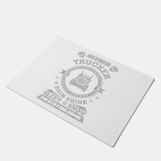 LKWer Rain Shine Sleet oder Schnee Ich bin Stayi Fußmatte (Schrägansicht)