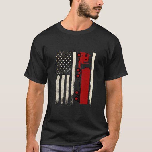 LKWer verleiht Trailer 18 Roller Design über T-Shirt (Vorderseite)