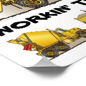 LKWs Bauplakat drucken Poster (Ecke)