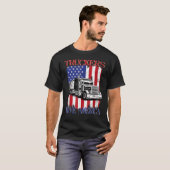 LKWs bewegen Amerika Amerikanischer Lastwagenfahre T-Shirt (Vorne ganz)