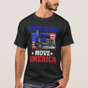 LKWs bewegen Amerika stolz amerikanische Flagge Ha T-Shirt