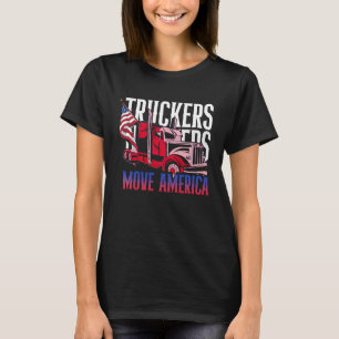 LKWs bewegen USA Flag Truck Driver Geschenk T-Shirt