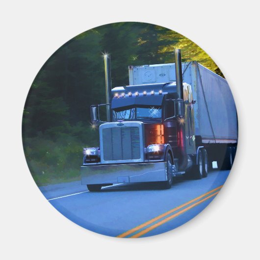 LKWs, Big Rig Cargo Truck Art Magnet (Vorne)