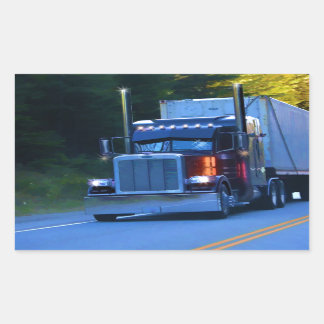 LKWs, Big Rig Cargo Truck Art Rechteckiger Aufkleber