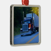 LKWs, Big Rig Cargo Truck Art Silbernes Ornament (Rechts)