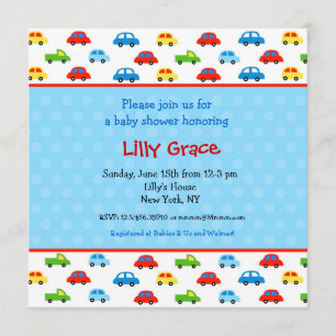 LKWs Boys Kinderdusche Einladungen