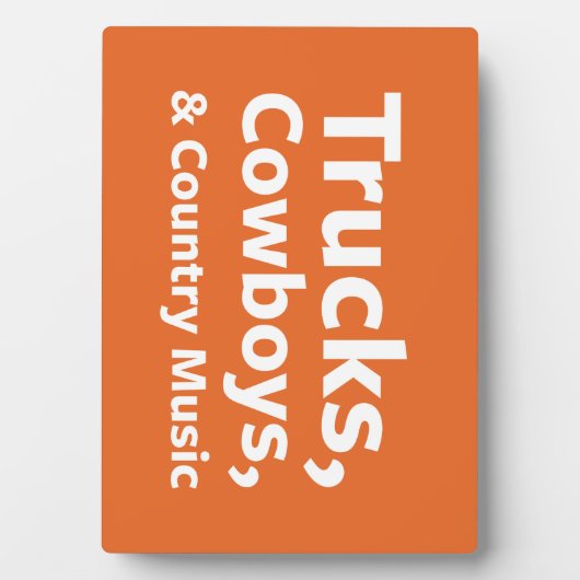 LKWs, Cowboys und Country Music Fotoplatte (Vorderseite)