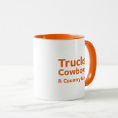 LKWs, Cowboys und Countrymusik Tasse (VorderseiteRechts)