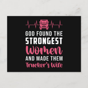 LKWs Ehefrau Gott fand die stärksten Frauen lustig Postkarte