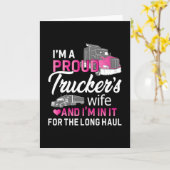 LKWs Ehefrau LKW LKWs Girl Geschenkidee Karte (Gelbe Blume)