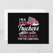 LKWs Ehefrau LKW LKWs Girl Geschenkidee Postkarte (Vorne/Hinten)