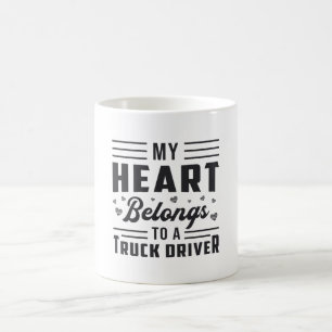 LKWs Ehefrau Mein Herz gehört einem LKW-Fahrer Kaffeetasse