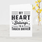 LKWs Ehefrau Mein Herz gehört einem LKW-Fahrer Karte (Gelbe Blume)