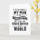LKWs Ehefrau Mein Mann ist nur ein LKW-Fahrer Lieb Karte (Gelbe Blume)