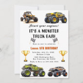 LKWs Einladung zum Geburtstag (Vorderseite)