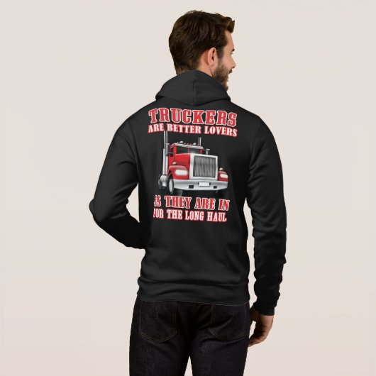 LKWs lieben LKW-Fahrer Hoodie (Schwarz voll)