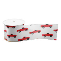 LKWs mit rotem Lieferwagen