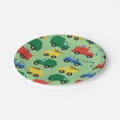 LKWs Niedlich 1. Geburtstag Party Thema Pappteller (Schrägansicht)