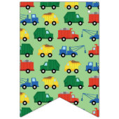 LKWs Niedlich 1. Geburtstag Party Thema Wimpelkette (Erste Fahne)